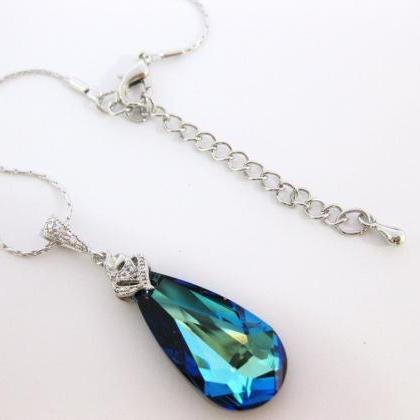 Bermuda Blue Earrings & Necklace Gift..