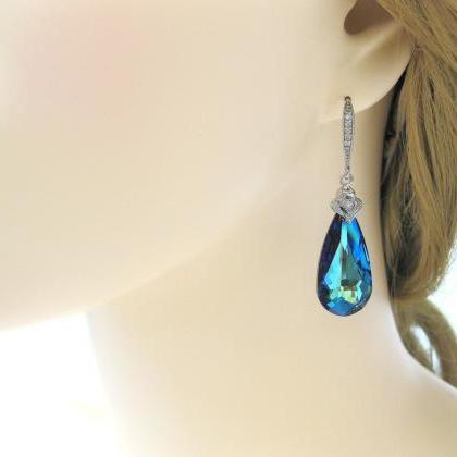 Bermuda Blue Earrings & Necklace Gift..