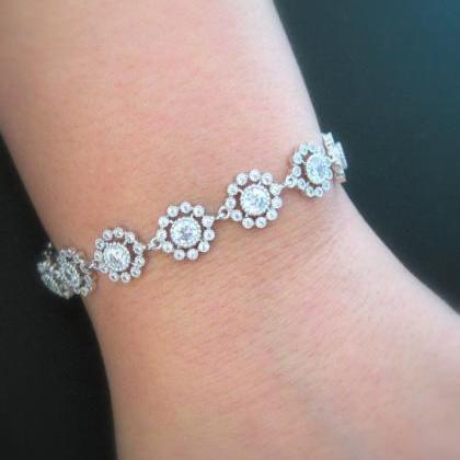Wedding Bracelet Bridal Bracelet Crystal Clear..