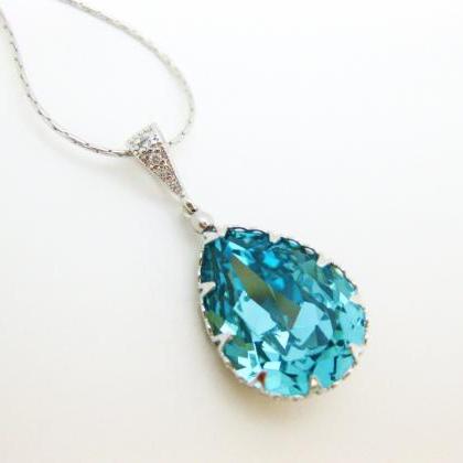 Teal Blue Earrings & Necklace Gift Set..