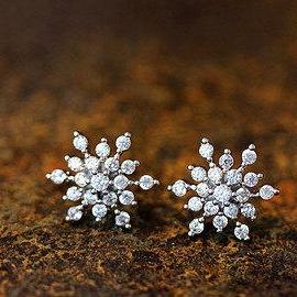 Snowflake Earrings & Necklace Gift Set..