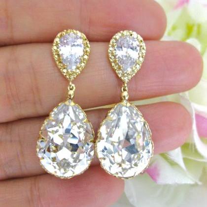Bridal Crystal Earrings & Necklace..