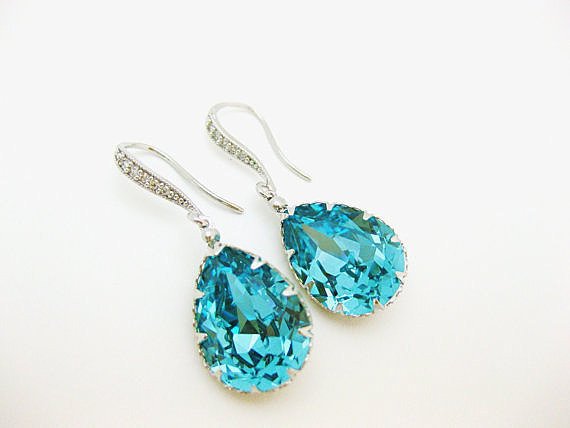 Swarovski turquoise earrings store